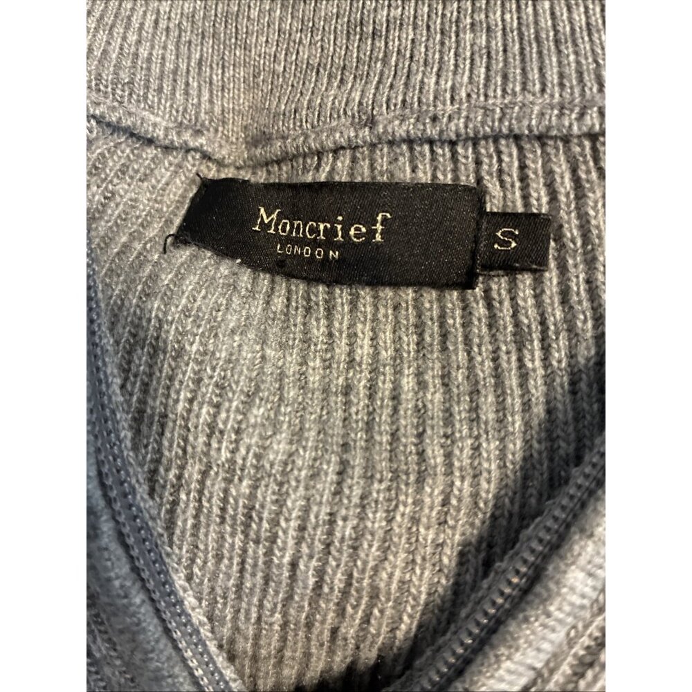 Moncrief Authentic Solid Gray Turtleneck Half Zip… - image 5